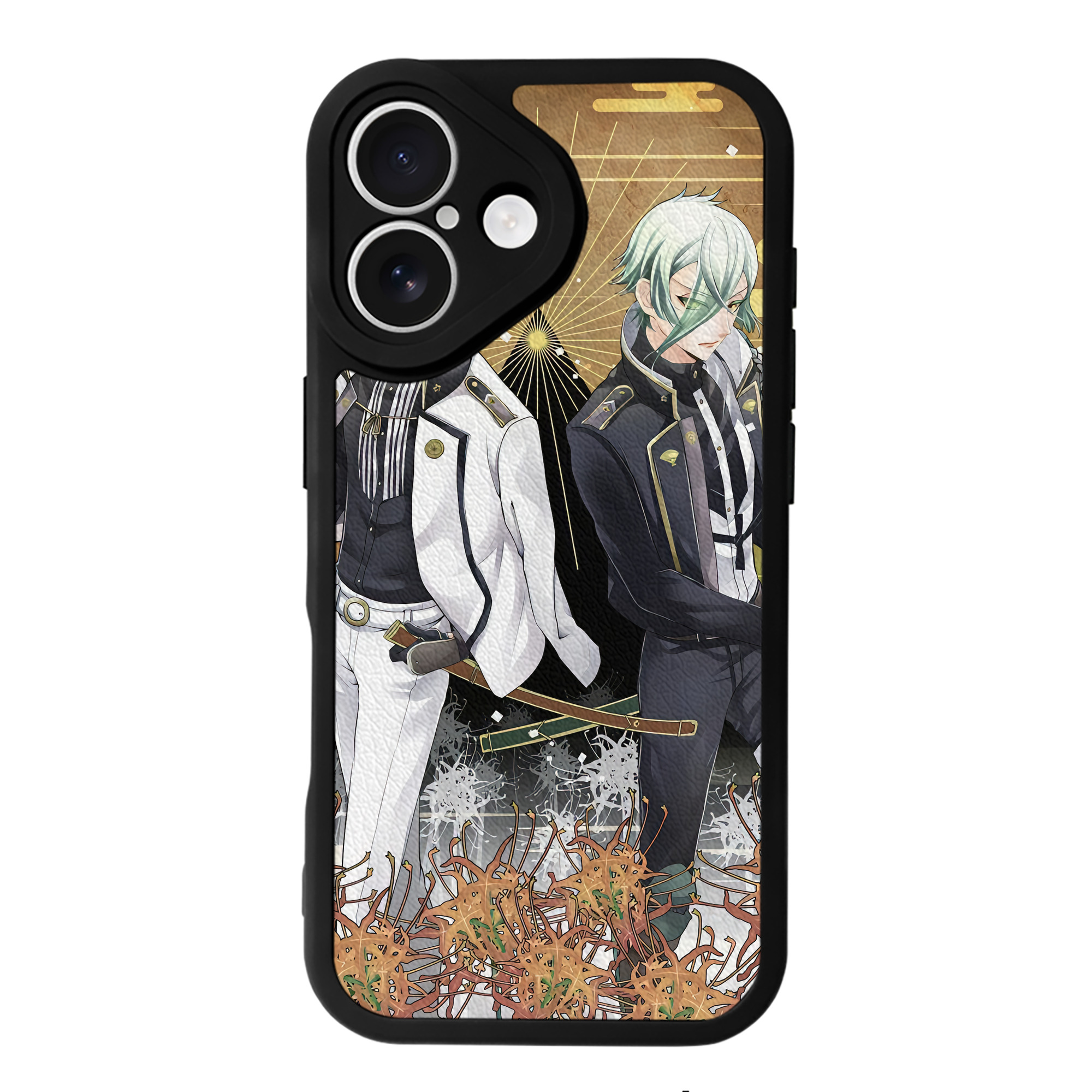 （画像用） 刀剣乱舞 Touken Ranbu 【iPhone 16シリーズ対応】シリコンスマホケース（レザー調） 材質：シリコン